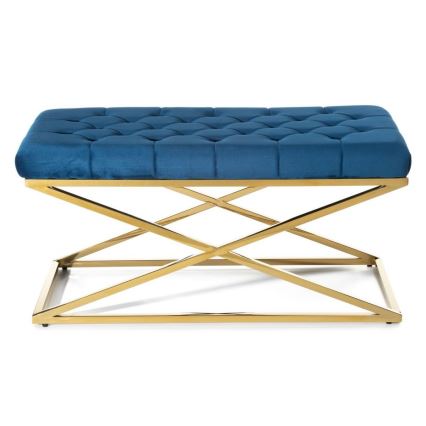 Panca trapuntata SALIBA 50x97 cm oro/blu