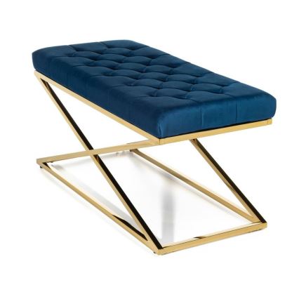 Panca trapuntata SALIBA 50x97 cm oro/blu