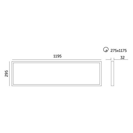 Panello LED dimmerabile da incasso CAPRI LED/25/36/40W/230V 3000/4000/5700K IP44 30x120 cm