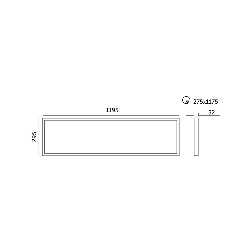 Panello LED dimmerabile da incasso CAPRI LED/25/36/40W/230V 3000/4000/5700K IP44 30x120 cm