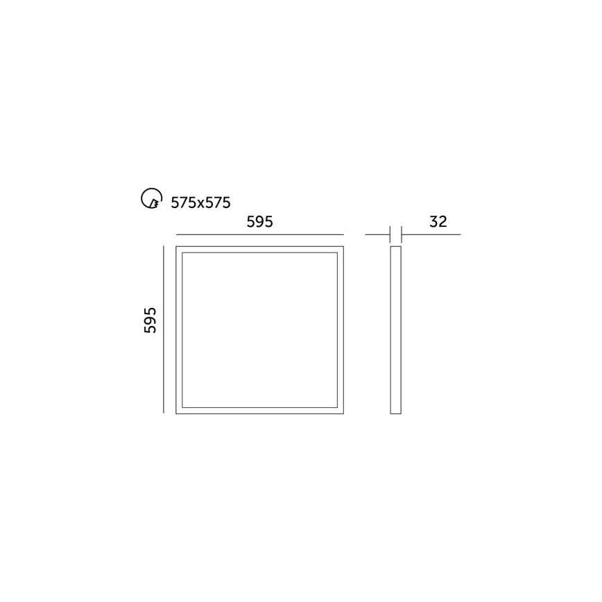 Panello LED dimmerabile da incasso CAPRI LED/25/36/40W/230V 3000/4000/5700K UGR&lt;19 IP44 60x60 cm