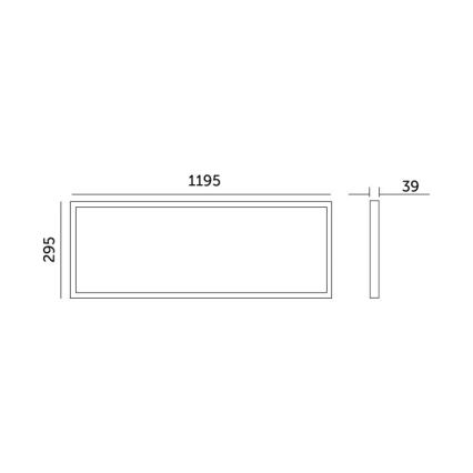 Pannello a plafone LED BRISBANE LED/36W/230V 4000K 29,5x119 cm nero