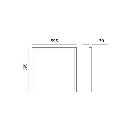 Pannello a plafone LED BRISBANE LED/36W/230V 4000K 59,5x59,5 cm bianco