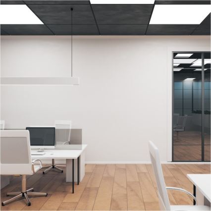 Pannello a plafone LED BRISBANE LED/36W/230V 4000K 59,5x59,5 cm nero