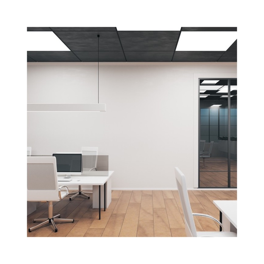 Pannello a plafone LED BRISBANE LED/36W/230V 4000K 59,5x59,5 cm nero
