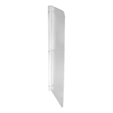 Pannello divisorio per orinatoi 3x80 cm in acciaio inossidabile, finitura argentata