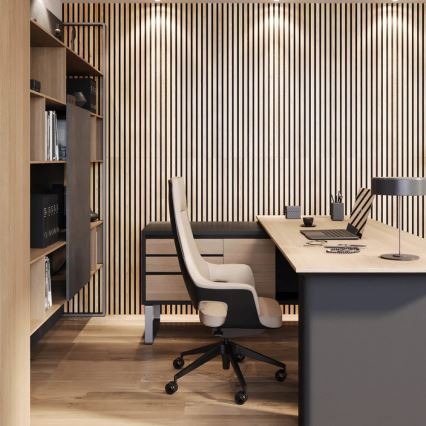 Pannello fonoassorbente da rivestimento VASALUND 240x52 cm in rovere