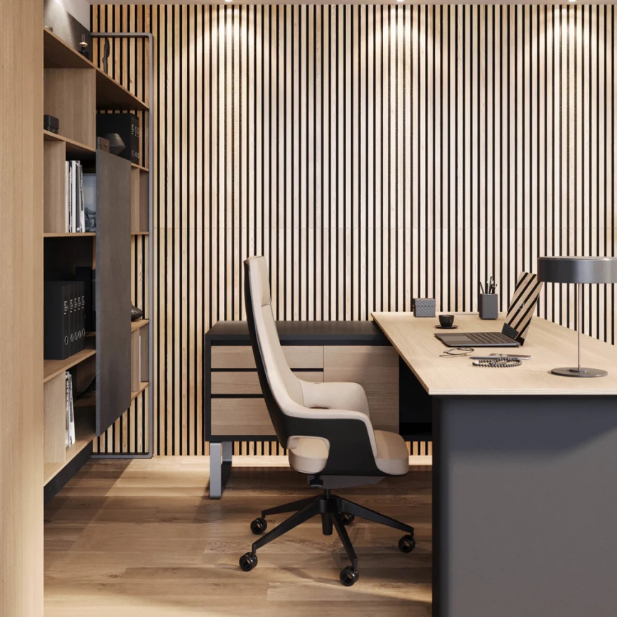 Pannello fonoassorbente da rivestimento VASALUND 240x52 cm in rovere