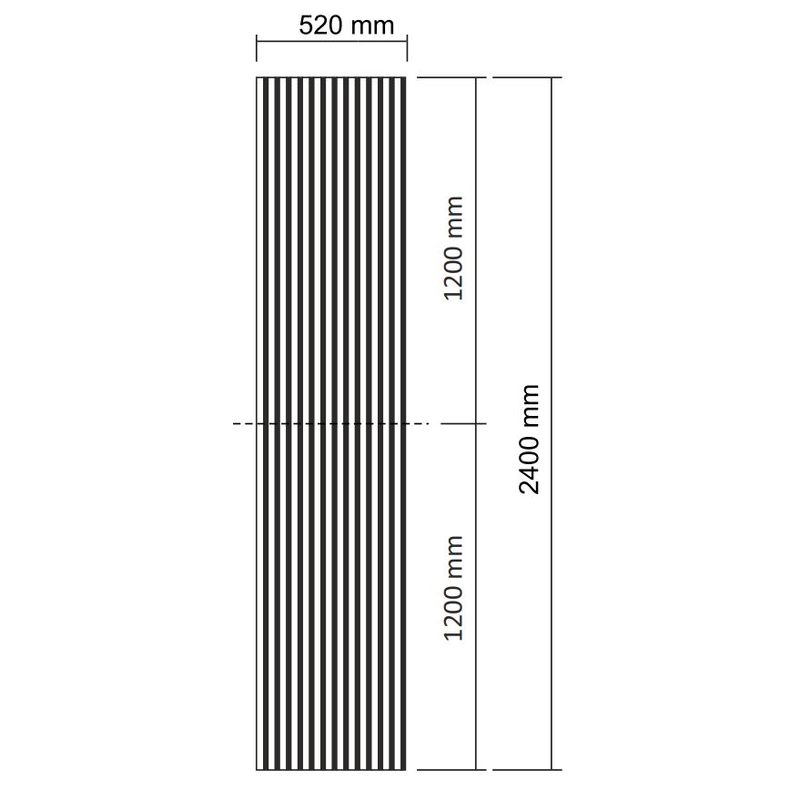 Pannello fonoassorbente da rivestimento VASALUND 240x52 cm in rovere