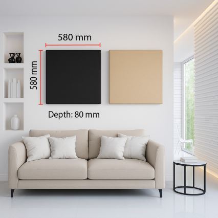 Pannello fonoassorbente SILENCE 58x58 cm beige