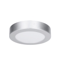 Pannello LED 2-in-1 da applicare/da incasso 12W 230V 3000/4000/6000K Ø17cm IP54 Argento