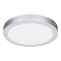 Pannello LED 2 in 1 da incasso o a superficie 18W/230V 3000/4000/6000K Ø 22,5 cm IP54 argento