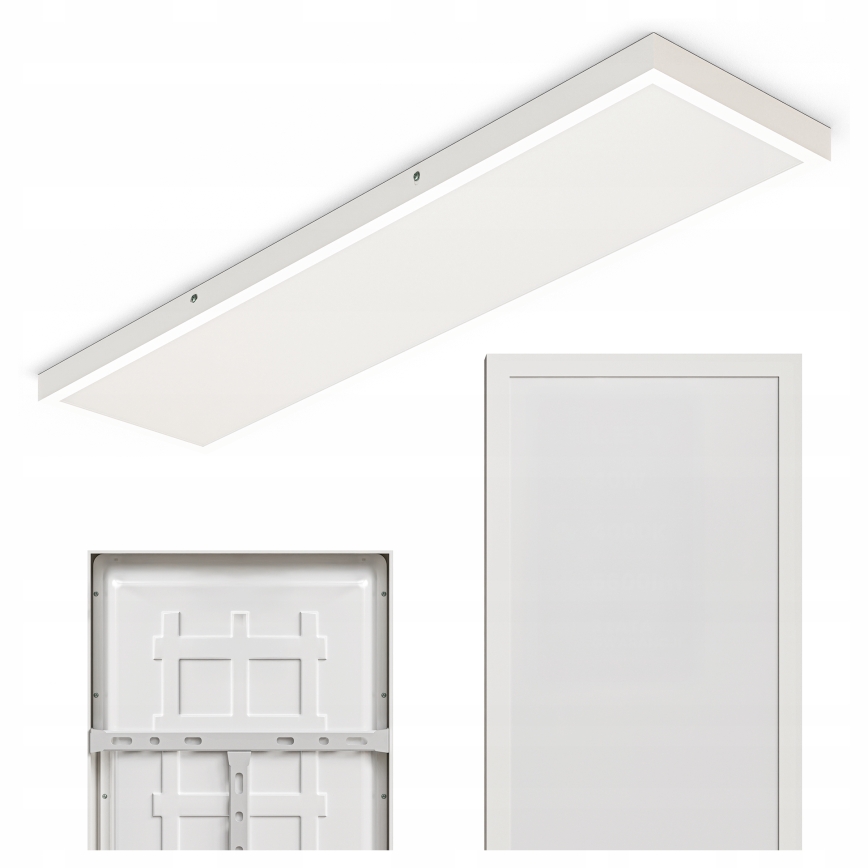 Pannello LED a montaggio superficiale 60 W, 230 V, 30 x 120 cm, bianco