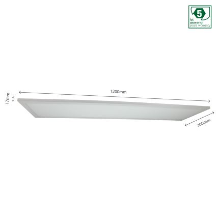 Pannello LED da incasso ALGINE DUO 2in1 LED/30W/230V 120x30 cm