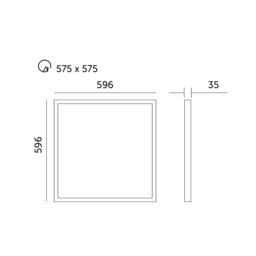 Pannello LED da incasso LED/40W/230V 4000K 60x60 cm