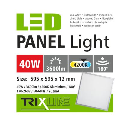 Pannello LED da incasso LED/40W/230V 4200K