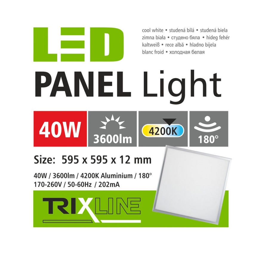 Pannello LED da incasso LED/40W/230V 4200K