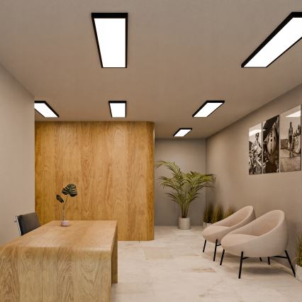 Pannello LED da superficie LED/60W/230V 30x120 cm nero