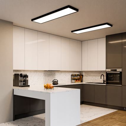 Pannello LED da superficie LED/60W/230V 30x120 cm nero
