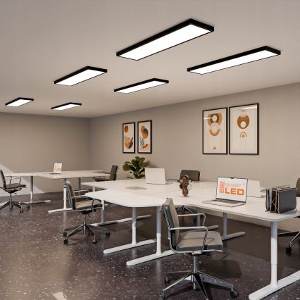 Pannello LED da superficie LED/60W/230V 30x120 cm nero