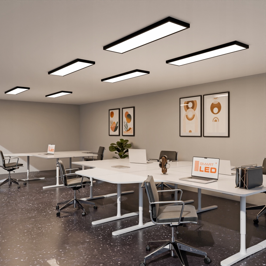 Pannello LED da superficie LED/60W/230V 30x120 cm nero