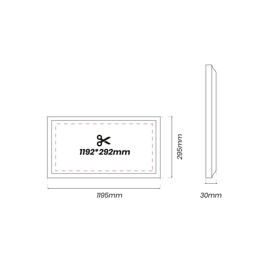 Pannello LED LED/48W/230V 4000K 120x30 cm