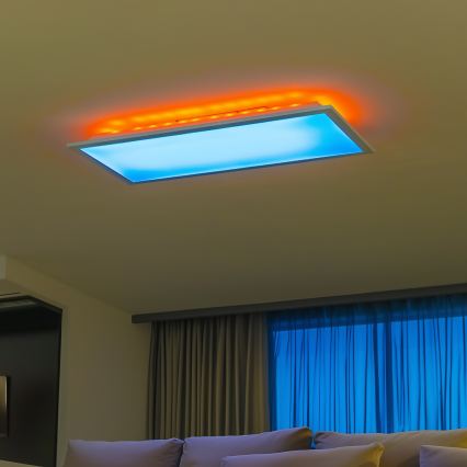 Pannello LED RGBW dimmerabile da montaggio superficiale LED/22W/230V 2700-6500K 29,5x59,5 cm + telecomando