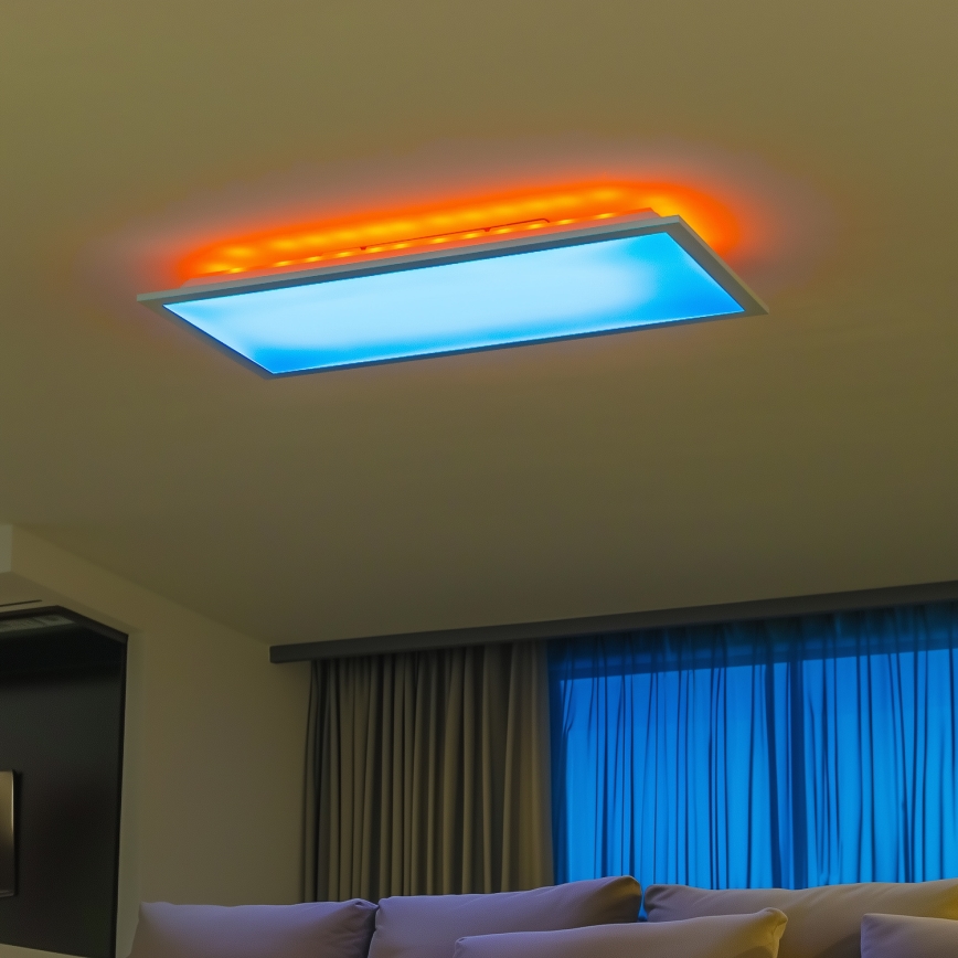 Pannello LED RGBW dimmerabile da montaggio superficiale LED/22W/230V 2700-6500K 29,5x59,5 cm + telecomando