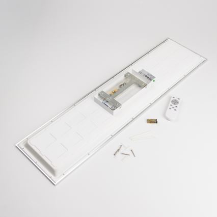 Pannello LED RGBW dimmerabile a montaggio superficiale LED/13,5W/230V 3000-6500K 29,5x59,5 cm argento + telecomando