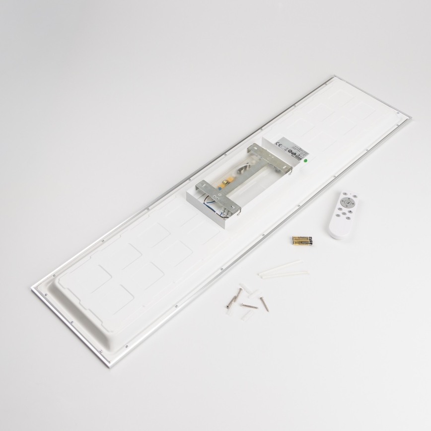 Pannello LED RGBW dimmerabile a montaggio superficiale LED/13,5W/230V 3000-6500K 29,5x59,5 cm argento + telecomando