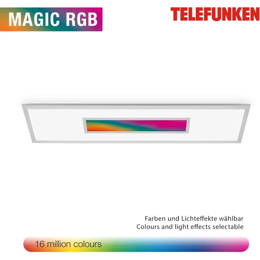 Pannello LED RGBW dimmerabile LED/20W/230V 3000-6500K 25x100 cm argento + telecomando