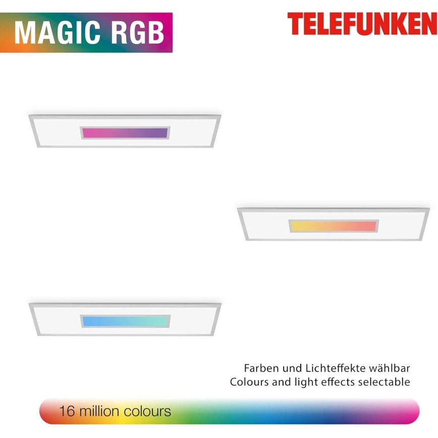 Pannello LED RGBW dimmerabile LED/20W/230V 3000-6500K 25x100 cm argento + telecomando