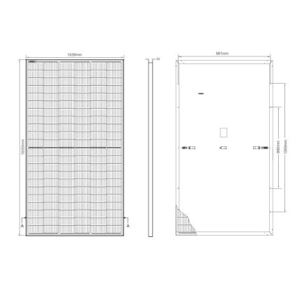 Pannello solare fotovoltaico JINKO 400Wp cornice nera IP68 Half Cut