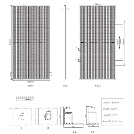 Pannello solare fotovoltaico JINKO 530Wp IP68 Half Cut bifacciale