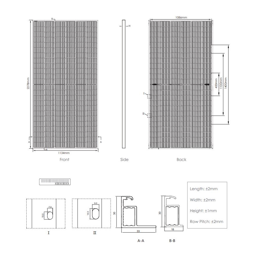 Pannello solare fotovoltaico JINKO 530Wp IP68 Half Cut bifacciale