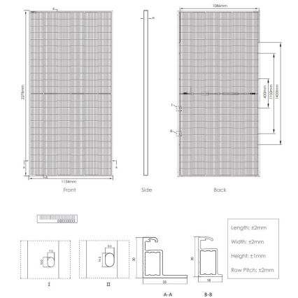 Pannello solare fotovoltaico JINKO 570Wp IP68 bifacciale