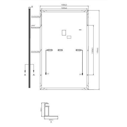 Pannello solare fotovoltaico RISEN 400Wp cornice nera IP68 Half Cut