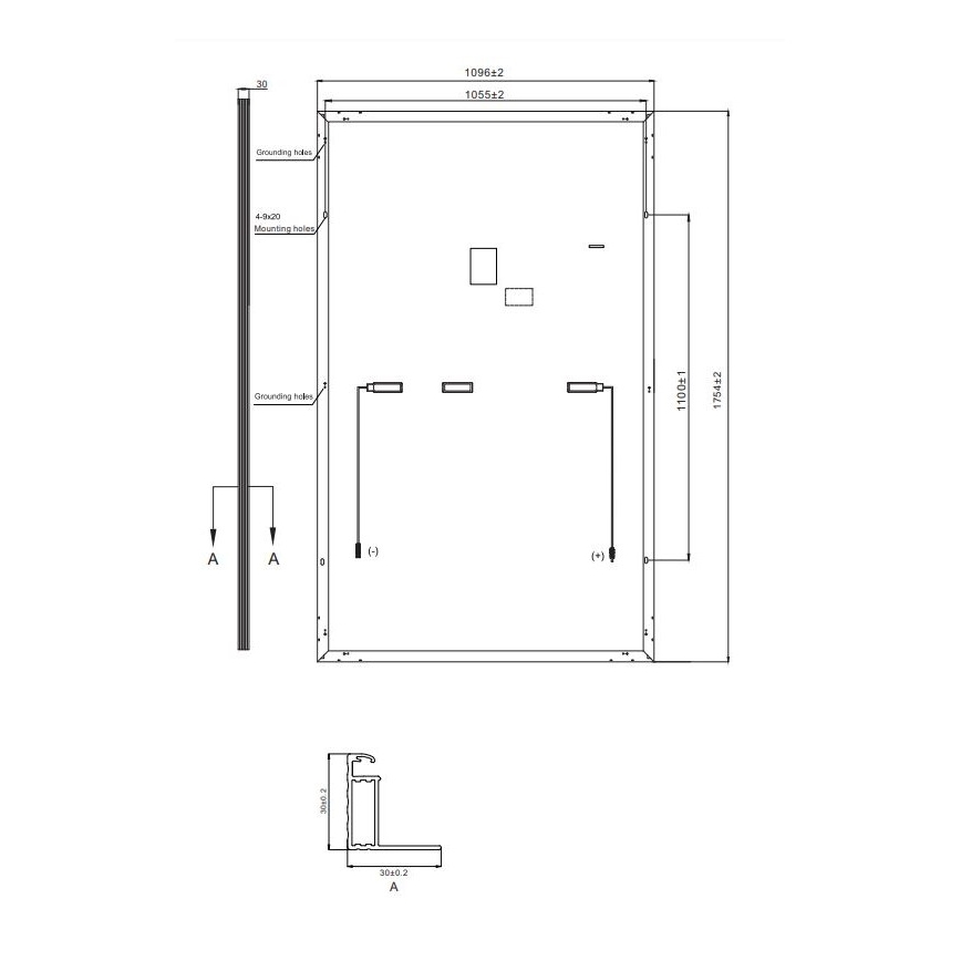 Pannello solare fotovoltaico RISEN 400Wp cornice nera IP68 Half Cut