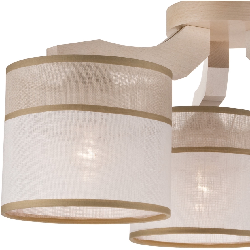 Paralume di ricambio per lampadario, lampada da tavolo e applique ANDREA E27 diametro 16 cm beige/grigio