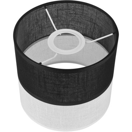 Paralume di ricambio per lampadario, applique e lampada da tavolo ANDREA E27 diametro 16 cm nero/bianco