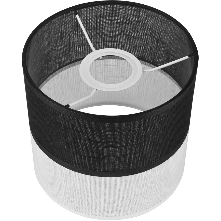 Paralume di ricambio per lampadario, applique e lampada da tavolo ANDREA E27 diametro 16 cm nero/bianco