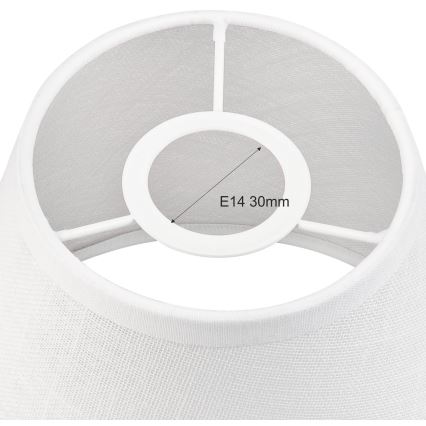 Paralume di ricambio per lampadario e applique ANTONIO E14 140x160 mm bianco
