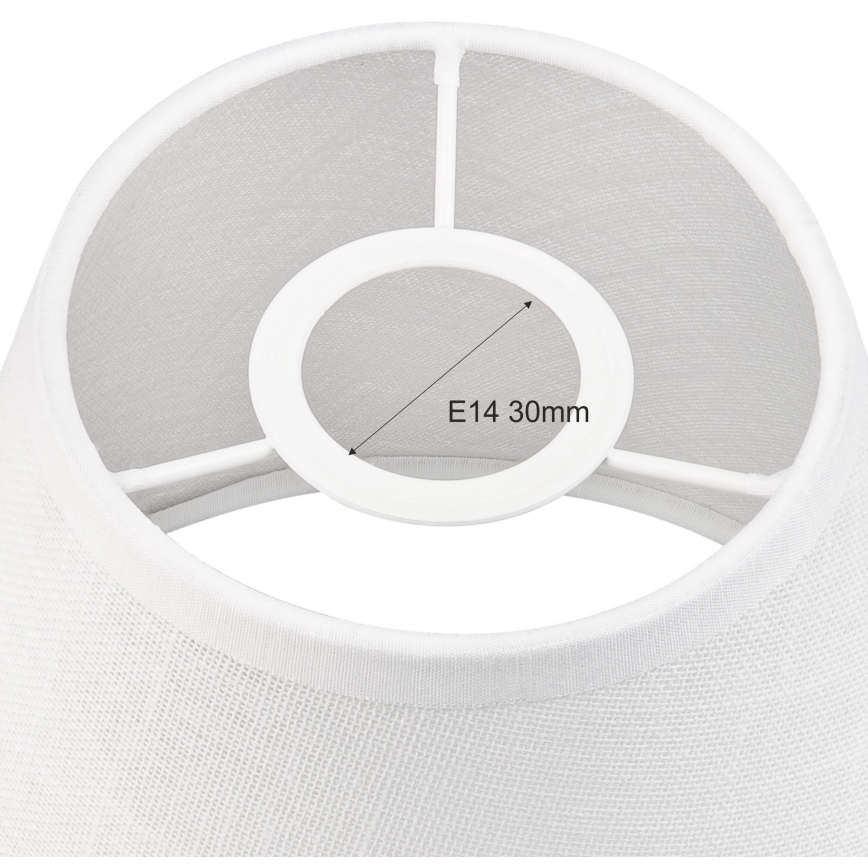 Paralume di ricambio per lampadario e applique ANTONIO E14 140x160 mm bianco