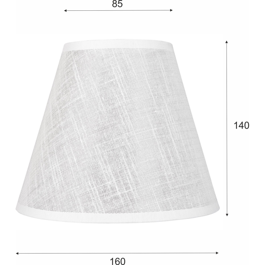 Paralume di ricambio per lampadario e applique ANTONIO E14 140x160 mm bianco