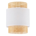 Paralume di ricambio per lampada da tavolo e lampadario BOHO E27 Ø 20 cm in rattan/bianco