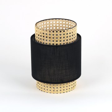 Paralume di ricambio per lampada da tavolo e lampadario BOHO E27 Ø 20 cm rattan/nero