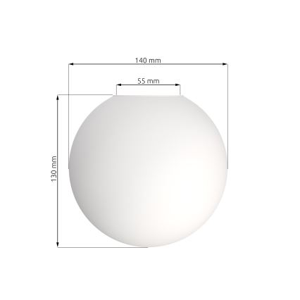 Paralume di ricambio per lampadari SOMA/SMART/GLAM/ROYAL/LINNEAR. Attacco E14, diametro 14 cm, bianco