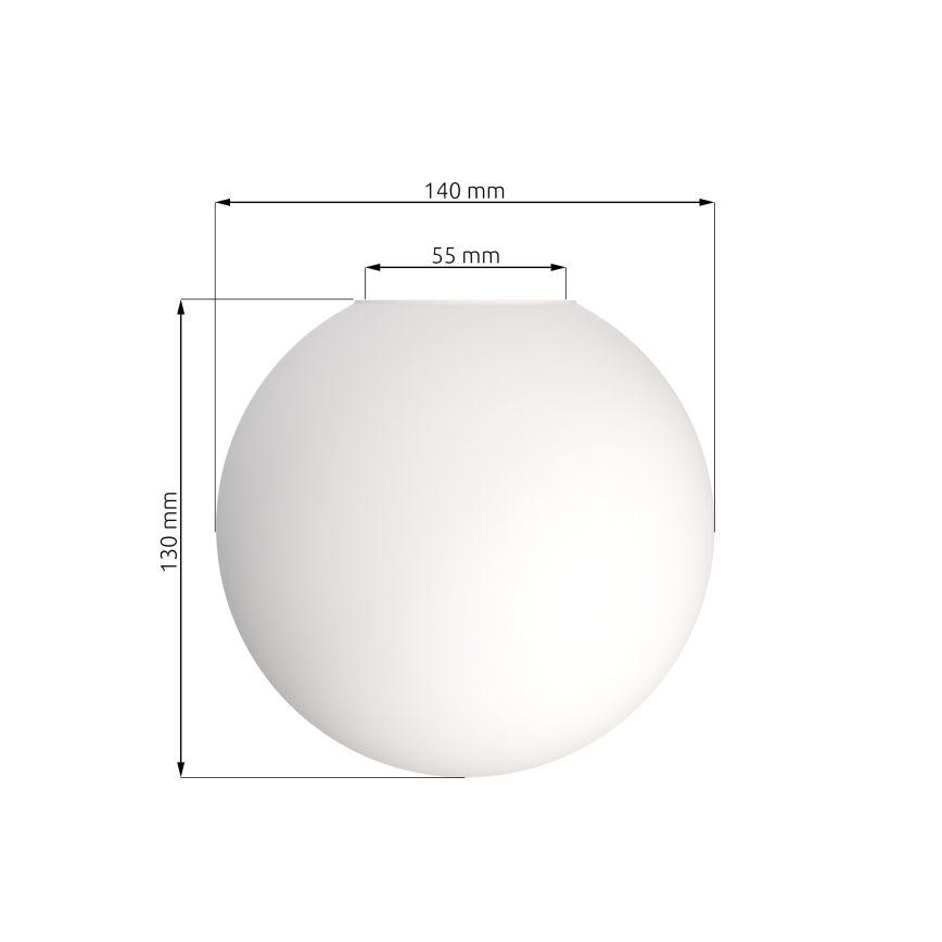 Paralume di ricambio per lampadari SOMA/SMART/GLAM/ROYAL/LINNEAR. Attacco E14, diametro 14 cm, bianco