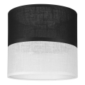 Paralume di ricambio per lampadario, applique e lampada da tavolo ANDREA E27 diam. 16 cm nero/bianco