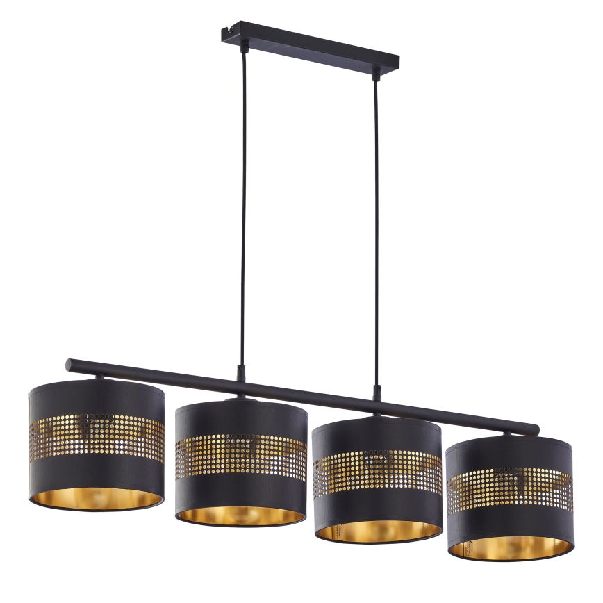 Paralume di ricambio per lampadario BOGART E27, Ø 20 cm, nero/oro